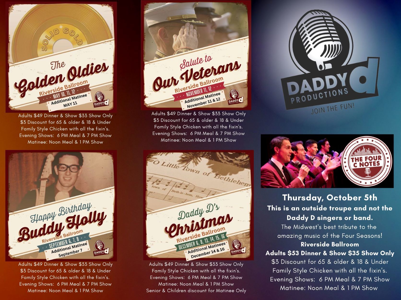 Season Tickets 2023 Daddy D Productions